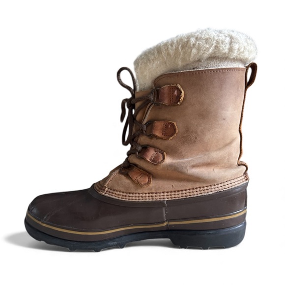 Sorel Vintage Caribou Waterproof Winter Snow Boots Warm Outdoor Shoes Brown 13 - Picture 6 of 14